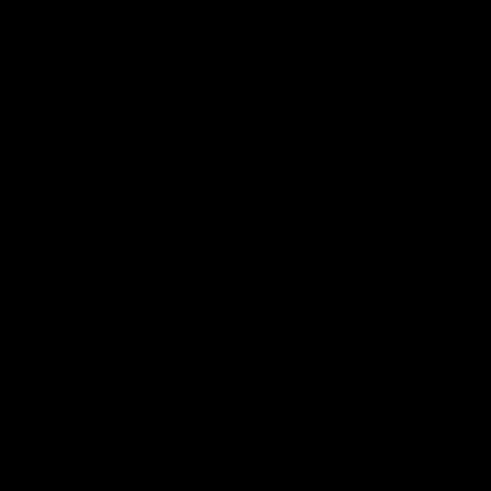The biohazard symbol: three interlocking crescents around a central circle